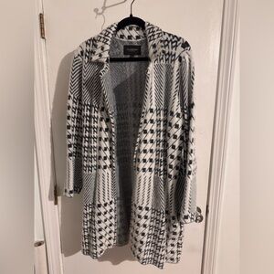 Incredibly Soft Liverpool Black and White Patterned Cardigan